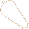 Collana con maglia a profilo squadrato in acciaio e charms rose gold - Cuori -Beloved_gioielli