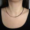 Collana con maglia Groumette e cristalli briolè in acciaio - Rose gold -Beloved_gioielli