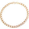 Collana con maglia groumette fantasia in acciaio Gold -Beloved_gioielli