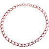 Collana con maglia groumette fantasia in acciaio Rose gold -Beloved_gioielli