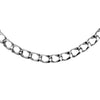 Collana con maglia groumette fantasia in acciaio Silver Fumè -Beloved_gioielli