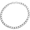 Collana con maglia groumette fantasia in acciaio Silver Fumè -Beloved_gioielli