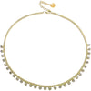 Collana con maglia groumette in acciaio e castoni Gold -Beloved_gioielli