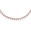 Collana con maglia groumette in acciaio e castoni Rose gold -Beloved_gioielli