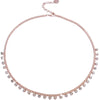 Collana con maglia groumette in acciaio e castoni Rose gold -Beloved_gioielli