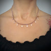 Collana con maglia Groumette in acciaio e charms rose gold - Stelle -Beloved_gioielli