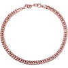 Collana con maglia groumette in acciaio Rose gold -Beloved_gioielli