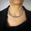 Collana con maglia groumette in acciaio Silver -Beloved_gioielli