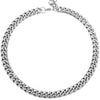 Collana con maglia groumette in acciaio Silver -Beloved_gioielli
