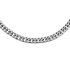 Collana con maglia groumette in acciaio Silver -Beloved_gioielli