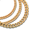Collana con maglia groumette zigrinata in acciaio Gold - Scegli la dimensione all'interno -Beloved_gioielli