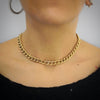 Collana con maglia groumette zigrinata in acciaio Gold - Scegli la dimensione all'interno -Beloved_gioielli