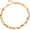 Collana con maglia groumette zigrinata in acciaio Gold - Scegli la dimensione all'interno -Beloved_gioielli