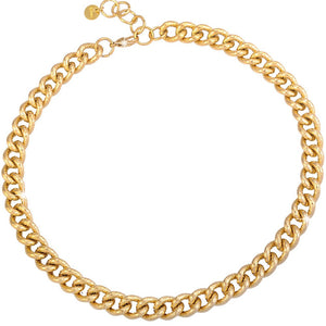 Collana con maglia groumette zigrinata in acciaio Gold - Scegli la dimensione all'interno -Beloved_gioielli