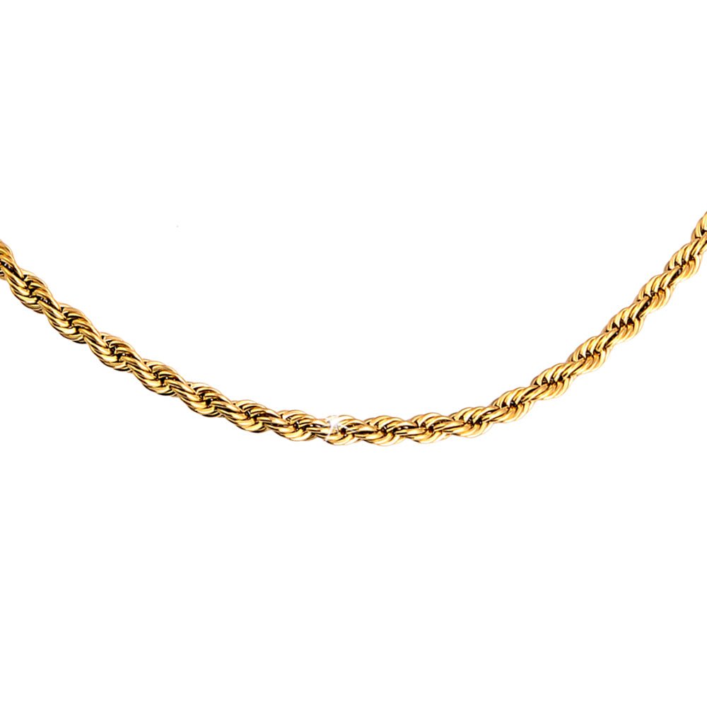 Collana con maglia intrecciata in acciaio Gold -Beloved_gioielli