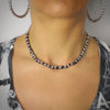 Collana con nodini in acciaio silver e black - Medium -Beloved_gioielli