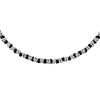 Collana con nodini in acciaio silver e black - Small -Beloved_gioielli