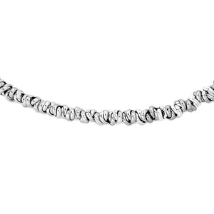 Collana con nodini in acciaio silver - Medium -Beloved_gioielli