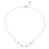 Collana donna Essential in acciaio con 5 Cuori colore silver -Beloved_gioielli