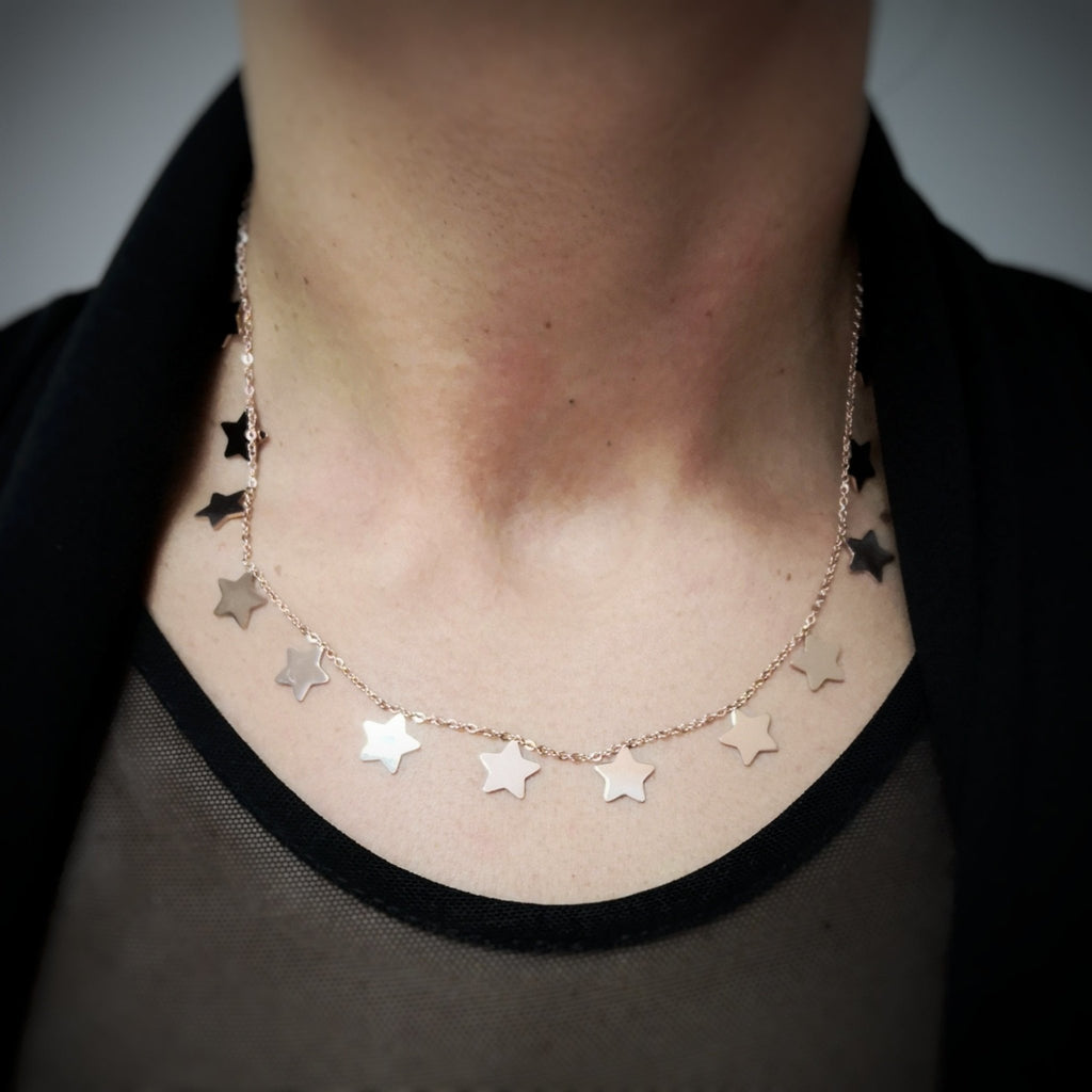 Collana donna Essential in acciaio rose gold - STELLE -Beloved_gioielli