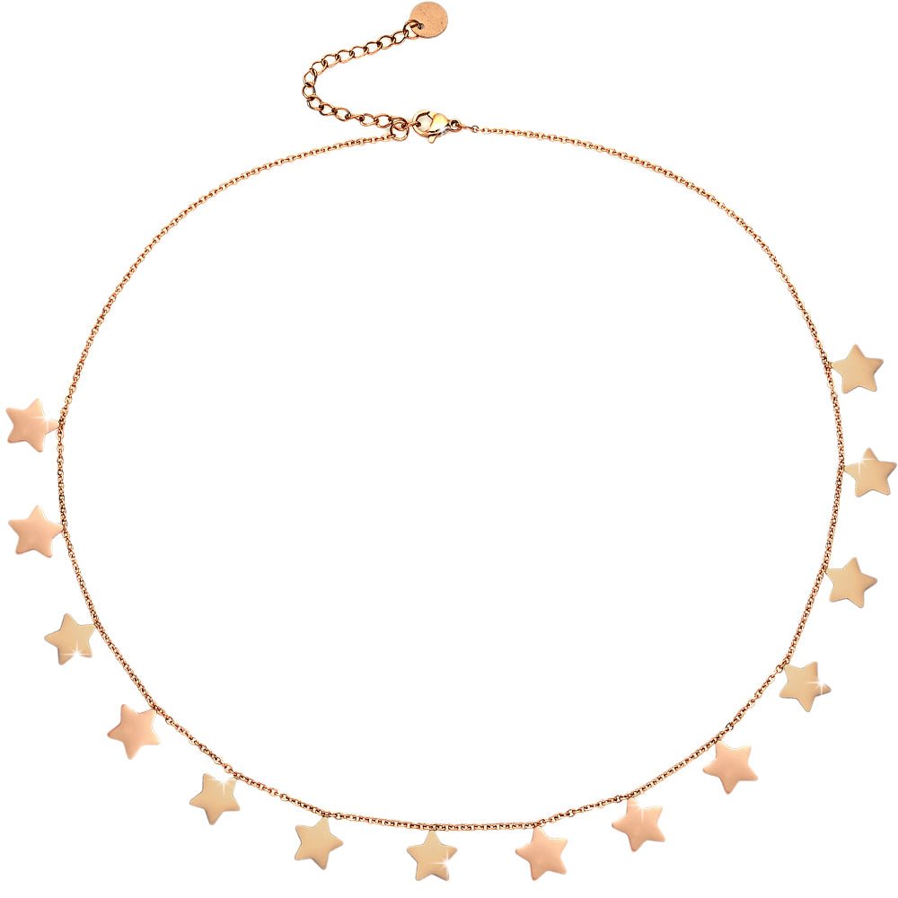 Collana donna Essential in acciaio rose gold - STELLE -Beloved_gioielli