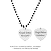 Collana emozionale con cristalli briolè neri - con incisione Personalizzabile -Beloved_gioielli
