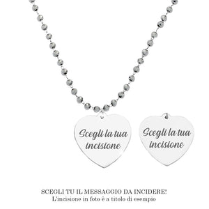 Collana emozionale con cristalli briolè silver - con incisione Personalizzabile -Beloved_gioielli