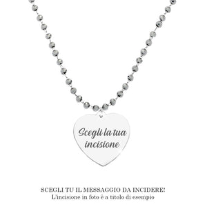 Collana emozionale con cristalli briolè silver - con incisione Personalizzabile -Beloved_gioielli