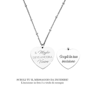 Collana emozionale con sferette in metallo con incisione - "Il meglio deve ancora venire" -Beloved_gioielli