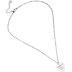 Collana emozionale con sferette in metallo con incisione - "La vertigine non è..." -Beloved_gioielli