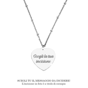 Collana emozionale con sferette in metallo - con incisione Personalizzabile -Beloved_gioielli