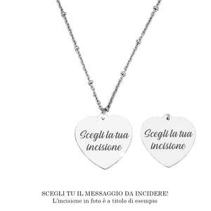 Collana emozionale con sferette in metallo - con incisione Personalizzabile -Beloved_gioielli