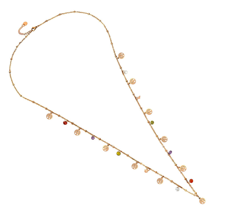 Collana Essential da donna lunga o doppio giro - Rose gold Albero della vita -Beloved_gioielli