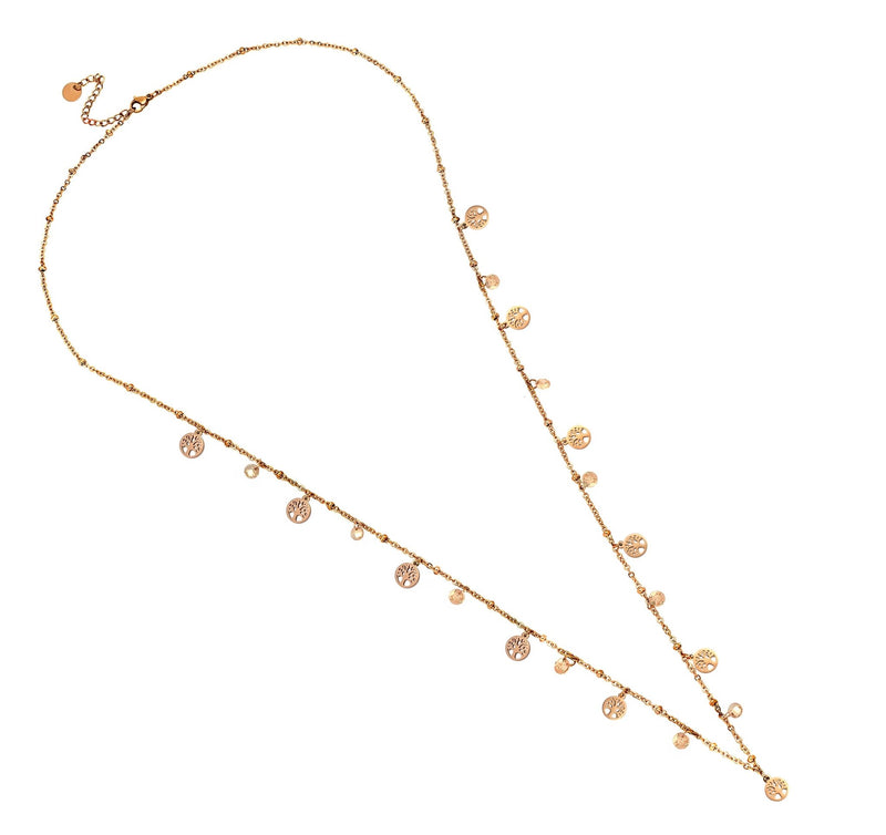 Collana Essential da donna lunga o doppio giro - Rose gold Albero della vita -Beloved_gioielli