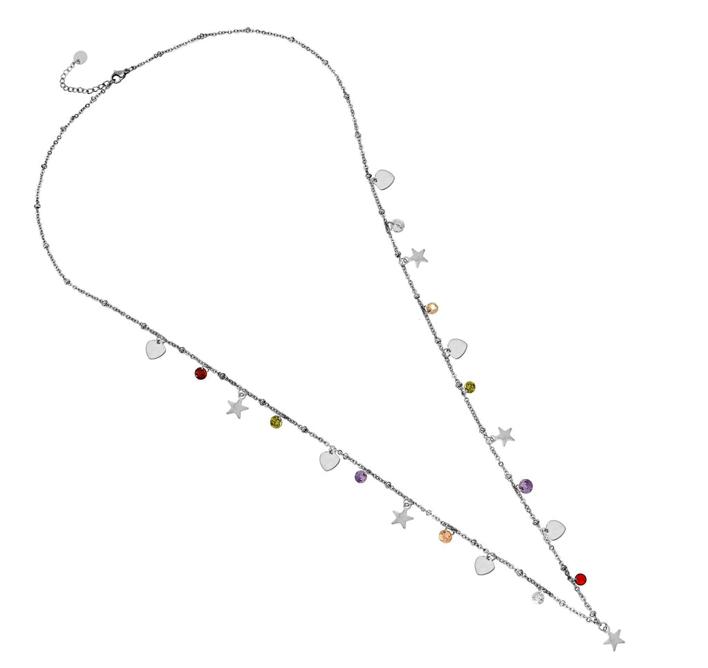 Collana Essential da donna lunga o doppio giro - Silver Stelle e cuori -Beloved_gioielli