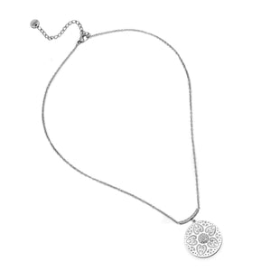 Collana Flower con incisioni e cristalli -Beloved_gioielli