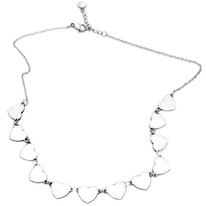 Collana girocollo donna Essential in acciaio con Charms - CUORI -Beloved_gioielli