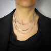 Collana in acciaio a tre file con Mix di catene Silver - Stelle -Beloved_gioielli