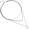 Collana in acciaio a tre file Silver con pendente - Cuore -Beloved_gioielli