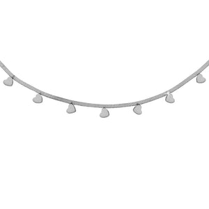 Collana in acciaio con catena Piattina colore silver - Cuori -Beloved_gioielli