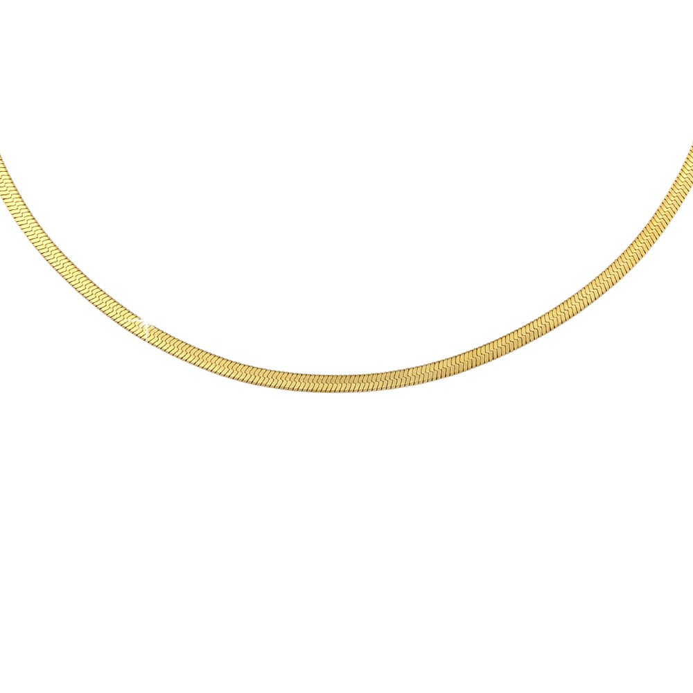 Collana in acciaio con catena Piattina Gold - Scegli la larghezza all'interno -Beloved_gioielli