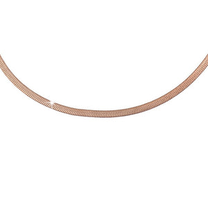 Collana in acciaio con catena Piattina Rose gold - Scegli la larghezza all'interno -Beloved_gioielli