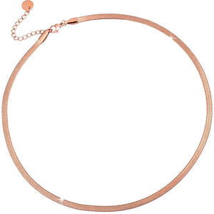 Collana in acciaio con catena Piattina Rose gold - Scegli la larghezza all'interno -Beloved_gioielli