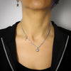 Collana in acciaio con catenina mista rolò e squadrata Silver - Cuore e Chiave -Beloved_gioielli