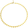Collana in acciaio con charms in rilievo colore gold - Cuori -Beloved_gioielli