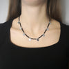 Collana in acciaio Crystal Chic - Cristalli Blu e Cuori -Beloved_gioielli