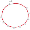 Collana in acciaio Crystal Chic - Cristalli Rossi e Cuori -Beloved_gioielli