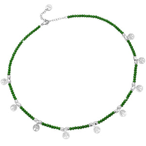 Collana in acciaio Crystal Chic - Cristalli Verdi e Alberi della vita -Beloved_gioielli