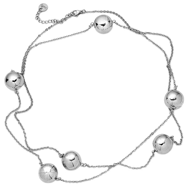 Collana da donna in argento sterling con cuore regolabile e Collana da donna in argento sterling con cuore regolabile e