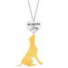 Collana lunga in acciaio con pendente Cane e Cuore con incisione - Silver e Gold -Beloved_gioielli